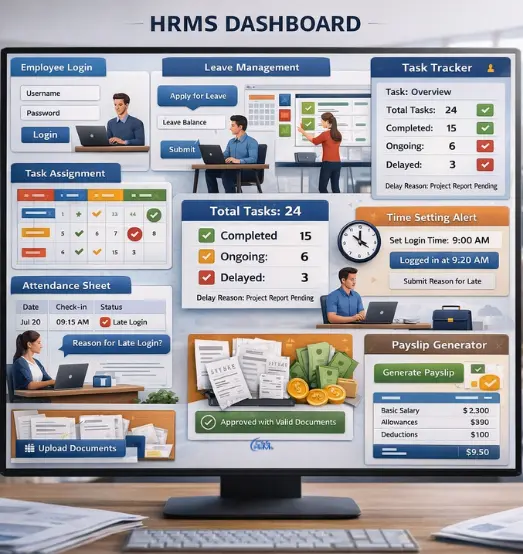 HRMS Portal product showcase image